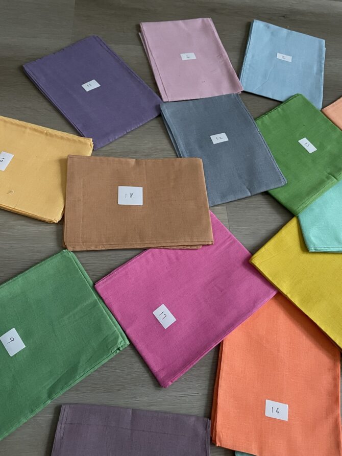 Light Colors Premium Quality Cotton Sari Fall - Image 3